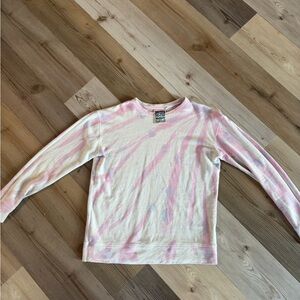 Jungmaven Women’s Pink and White Tie-Dye Sweatshirt